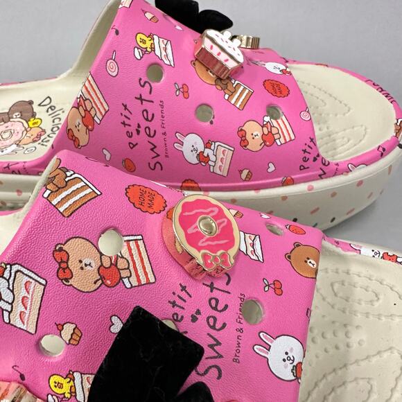 Crocs‎ Line Friends x Stomp Slide 'Petit Sweets' stomp slide sandals size 8 - Picture 11 of 16